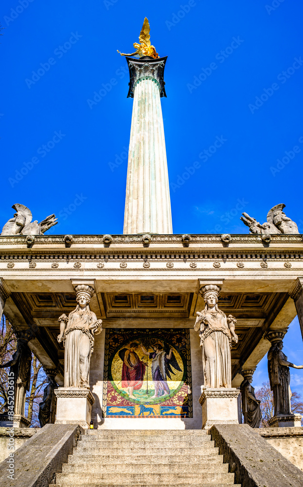 Poster famous friedensengel - angel of peace - in munich