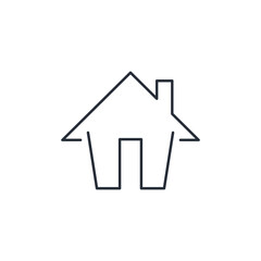 House icon.Web button, homepage sign. Interface symbol. Vector linear illustration isolated on white background.