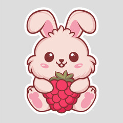 a cute and adorable rabbit sticker.