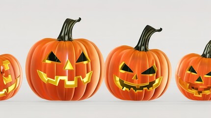 Fototapeta premium Halloween Jack-o-Lantern Pumpkin Decorati