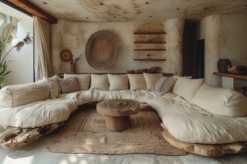 Collection of Large corner sofa with several chairs in the room designs inspiration ideas