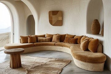 Collection of Large corner sofa with several chairs in the room designs inspiration ideas