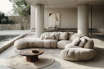 Collection of Large corner sofa with several chairs in the room designs inspiration ideas