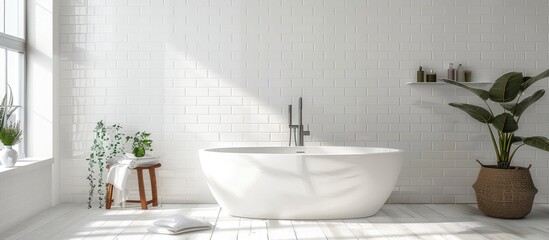White tile wall with a checkered pattern adds texture to bathrooms and kitchens. Ceramic brick wall and floor tiles create a clean mosaic design. Geometric patterns 