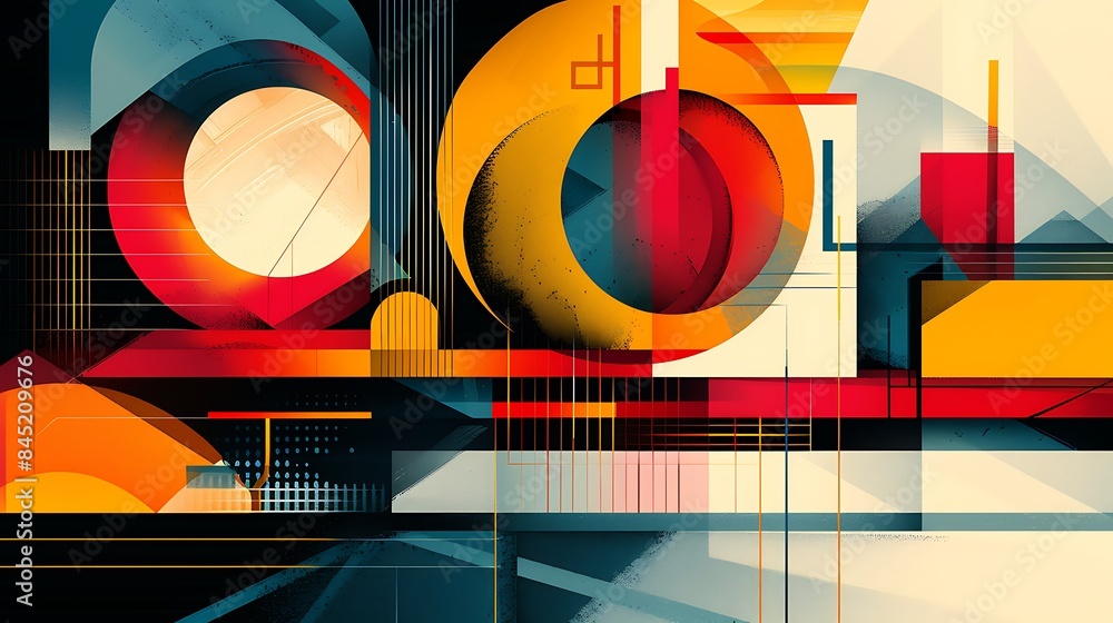 Aufkleber abstract background with colorful surealism art