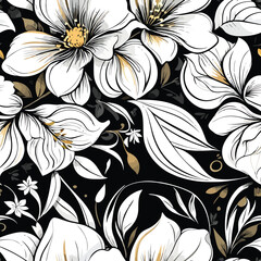 Editable Floral seamless pattern Design For T-Shirt and Fabrics 