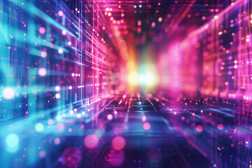 Obraz premium Beautiful texture surface neon wave, design natural abstract background