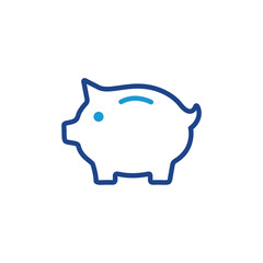 Piggy bank icon, piggy bank sign vector