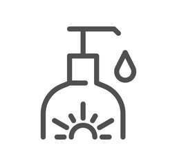 Obraz premium Sun protection related icon outline and linear vector.