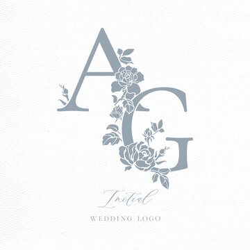 AG Initial Wedding Logo Monogram