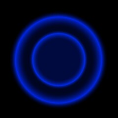 round blue light leak overlay