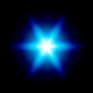 blue star burst overlay
