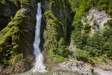 Liechtenstein gorge and river. Hanging corridor. Salzburg region. Austria