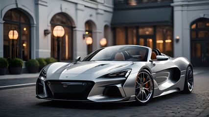Fototapeta premium futuristic and supercar