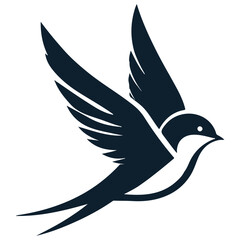 Barn Swallow bird vector art illustration