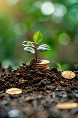 An artistic representation of trees of wealth accumulation, symbolizing financial growth and prosperity The image features stylized trees with branches laden with currency symbols