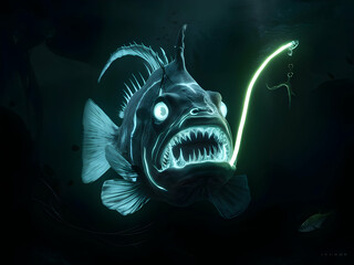 A fish that uses light from its body to move its membrane