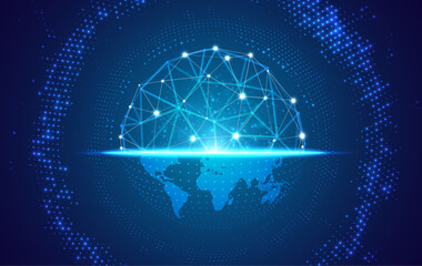 Abstract global technology background.
