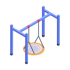 Editable isometric icon of a web swing 

