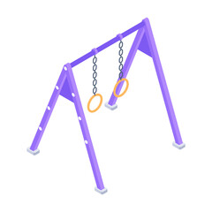 Editable isometric icon of a web swing 

