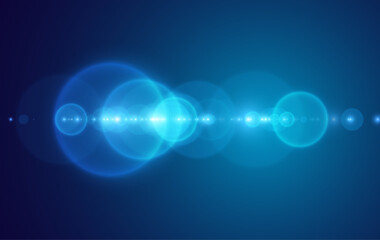 Blue glowing lights effects,