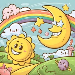 illustration of a happy