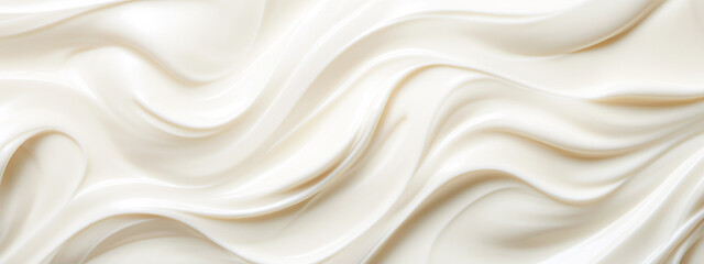 Fototapeta premium Blurred white whipped cream texture - abstract background and texture concept
