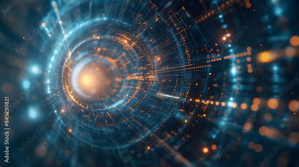 Poster 4. envision a captivating modern digital abstract 3d background, showcasing a fusion of technologica