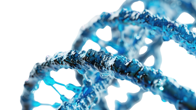DNA on white isolated transparent background