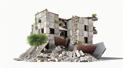 Old stone house nestled in a mountain village under a clear blue sky