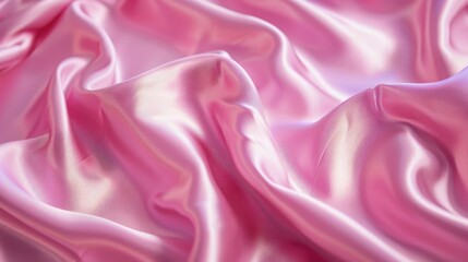 Obraz premium Pink fabric in a satin finish