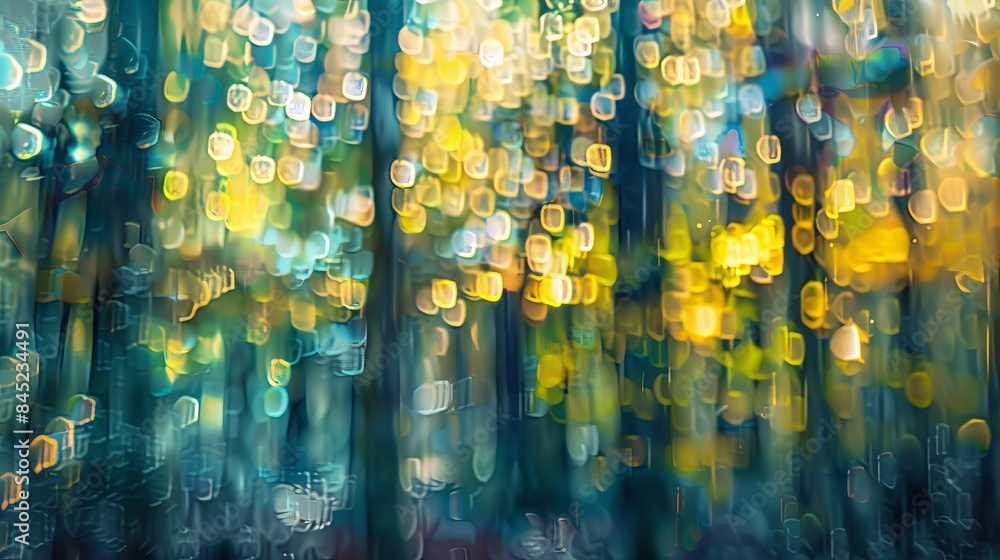 Poster abstract blurred bokeh forest background design element for natural and serene visuals in outdoor an