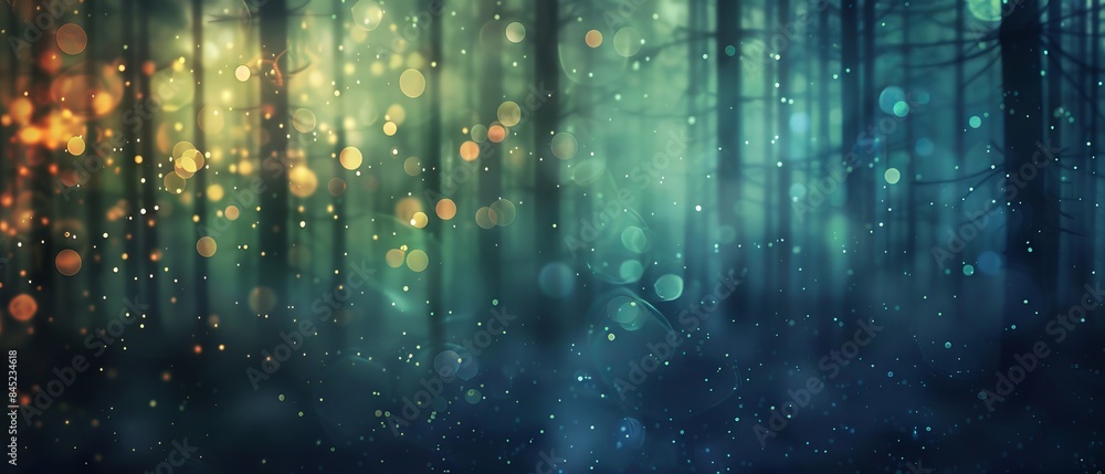 Poster abstract blurred bokeh forest background design element for natural and serene visuals in outdoor an