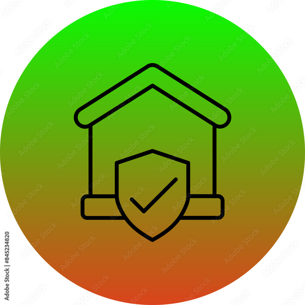 Sticker home security icon