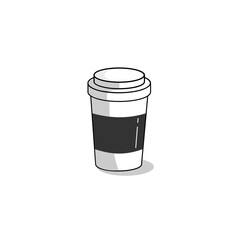 Coffee cup with white background used as an illustration and symbol. icons vector.