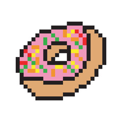 Donuts in pixel art style