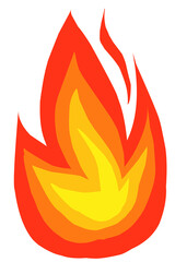 Fire flames icon illustration