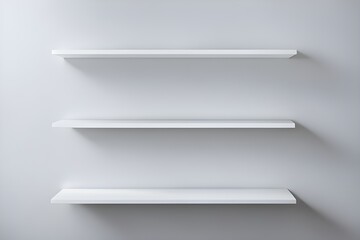 White empty shelf 