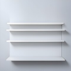 White empty shelf 