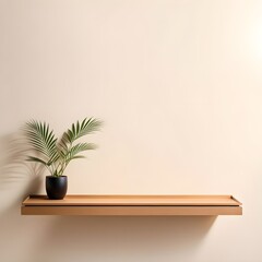 a wooden shelf
