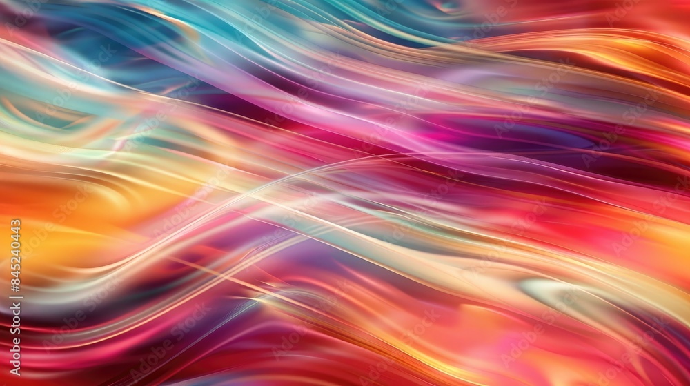 Poster blurred colorful background with horizontal ripple wave effect