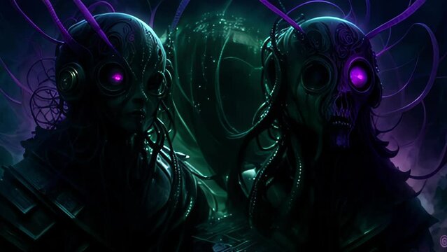 animation - Creepy Alien Monster Morphing