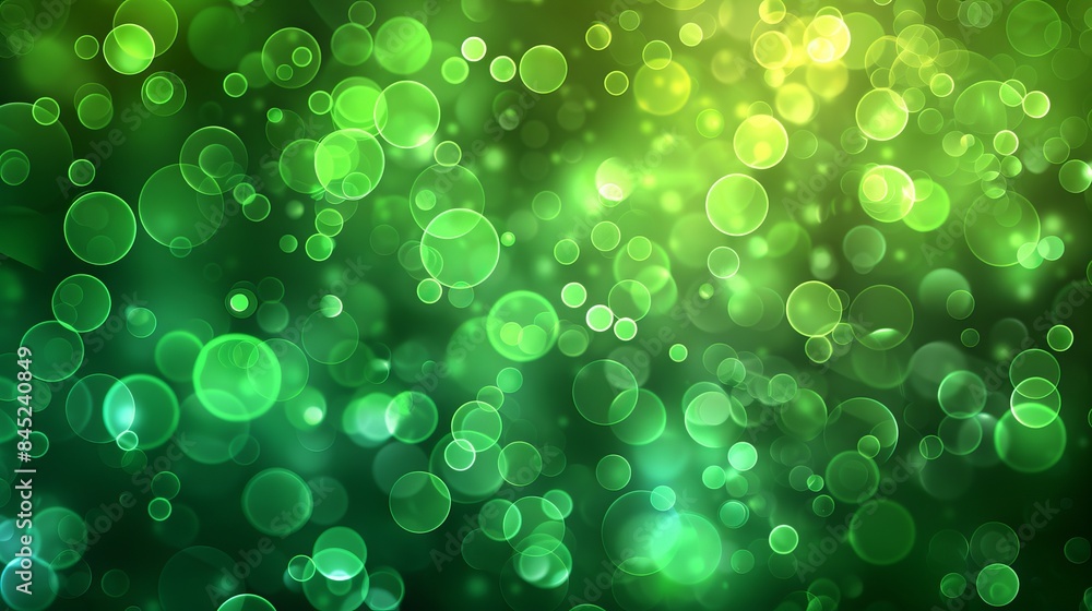Poster green bokeh nature abstract background vector illustration for fresh and serene design projects with