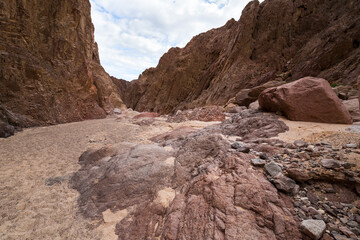 Wadi El Veshwash canyon in Sinai Peninsula