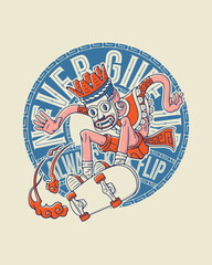 Aztec urban skater ethnic character