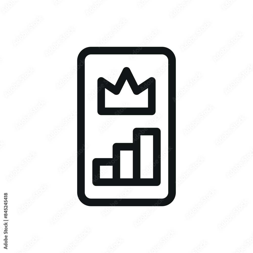 Poster loyalty program app isolated icon, vip member app vector symbol with editable stroke