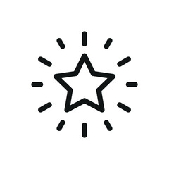 Best seller isolated icon, shining star vector symbol with editable stroke