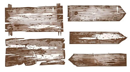 Rustic banner vector collection, vintage panel vector on white background