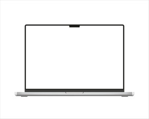 Realistic laptop mockup Isolated on white