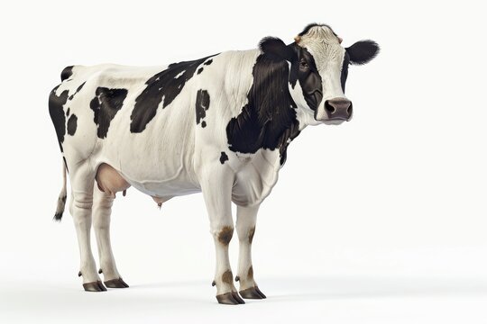 milch cow isolated on white